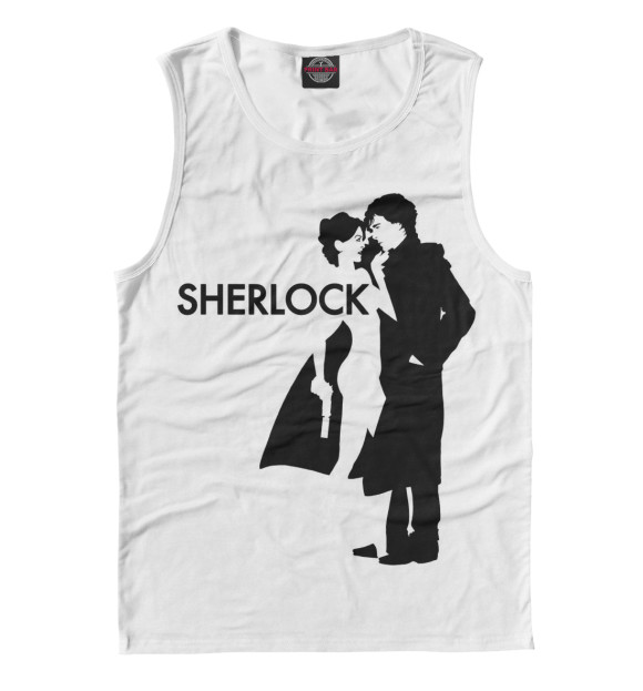 Майка для мальчика с изображением Шерлок - Sherlock цвета Белый