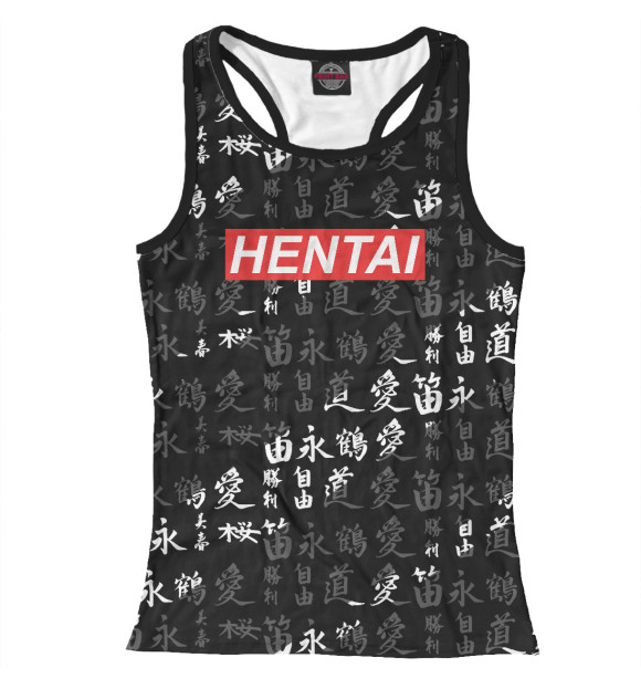 Женская майка-борцовка с изображением Hentai цвета Белый