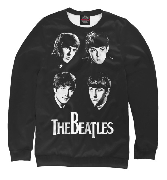 Женский свитшот с изображением The Beatles цвета Белый