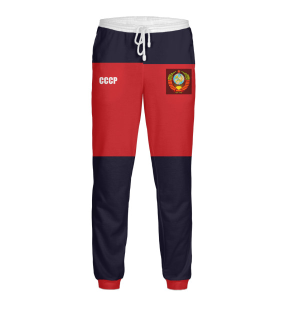 Мужские спортивные штаны с изображением Олимпийка СССР цвета Белый