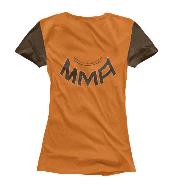 Женская футболка с изображением MMA лев цвета Белый