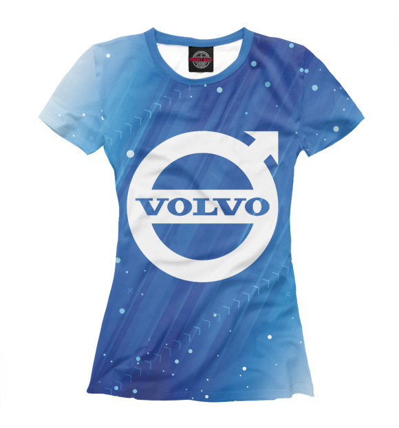 Женская футболка с изображением Volvo / Вольво цвета Белый