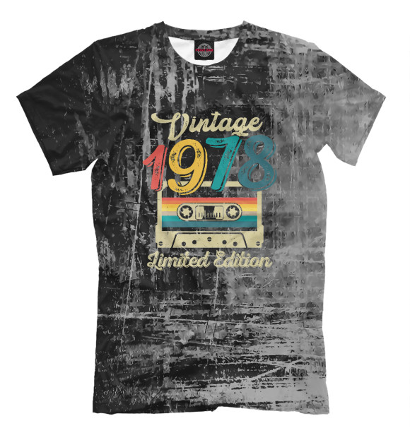 Мужская футболка с изображением Vintage 1978 Limited Editio цвета Белый