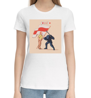 Хлопковая футболка для девочек Беларусь