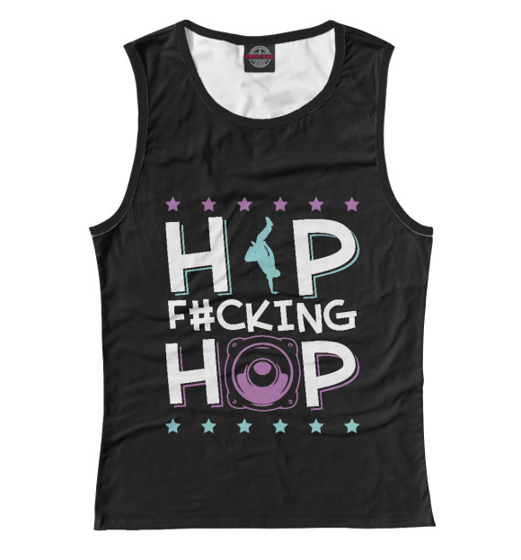 Майка для девочки с изображением Hip Hop цвета Белый