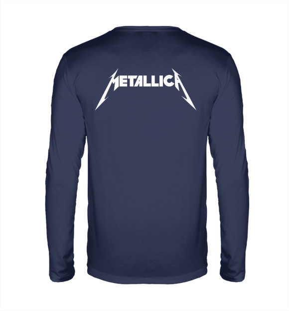 Мужской лонгслив с изображением Metallica цвета Белый