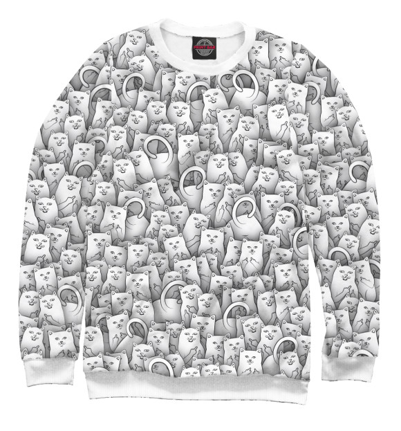 Мужской свитшот с изображением Ripndip цвета Белый