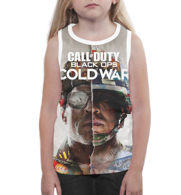 Майка для девочки с изображением Call of Duty цвета Белый