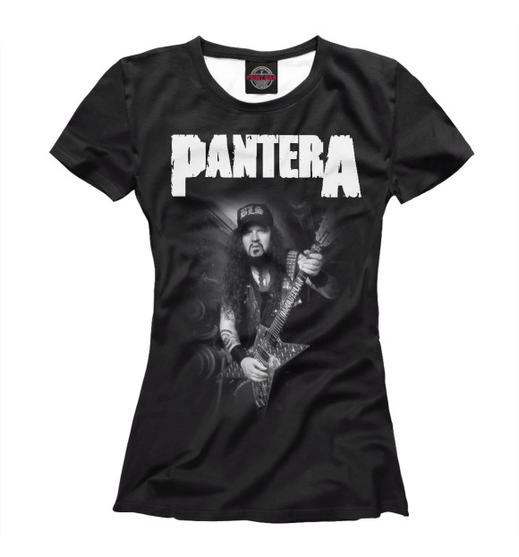 Женская футболка с притом Dimebag Darrell цвета Белый Женская футболка с изображением Dimebag Darrell цвета Белый