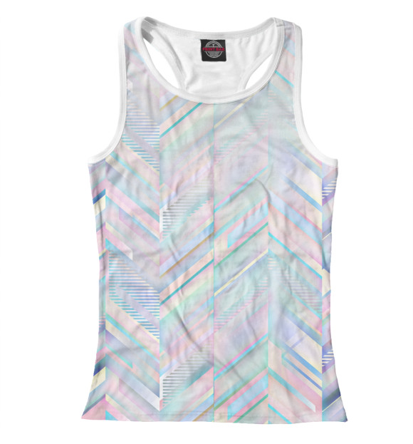 Женская майка-борцовка с изображением Зигзаг цвета Белый