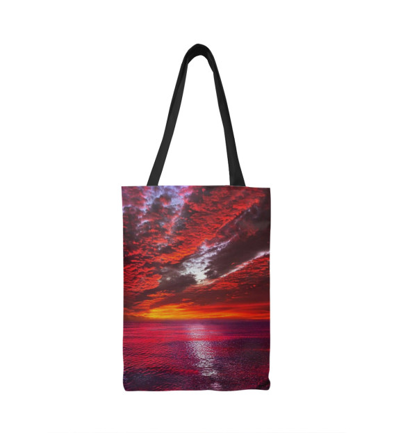 Сумка-шоппер с изображением Морской закат цвета 