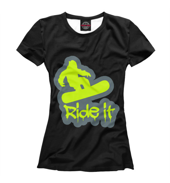 Женская футболка с изображением Ride It цвета Белый