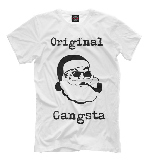 Мужская футболка с изображением Original Gangsta цвета Молочно-белый