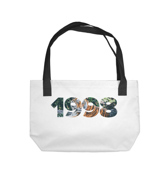 Пляжная сумка с изображением Год тигра 1998 цвета 