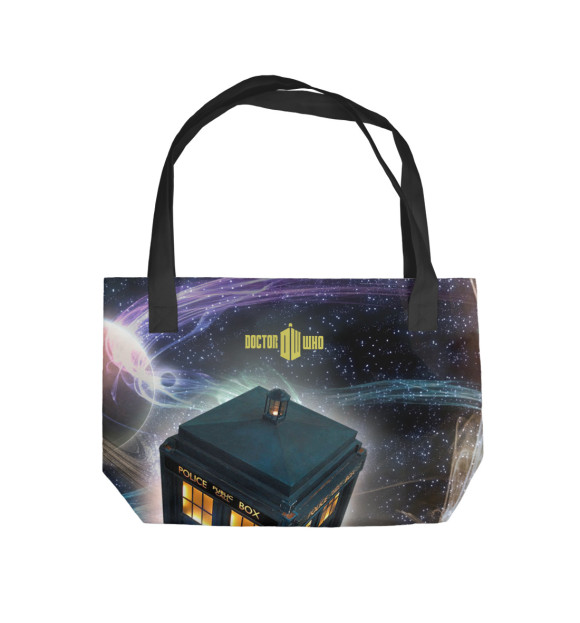 Пляжная сумка с изображением Доктор Кто / Тардис цвета 