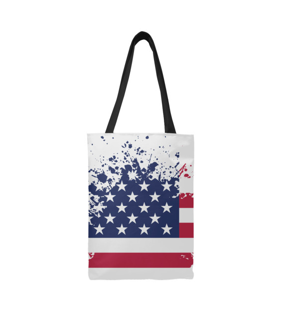 Сумка-шоппер с притом USA цвета  Сумка-шоппер с изображением USA цвета