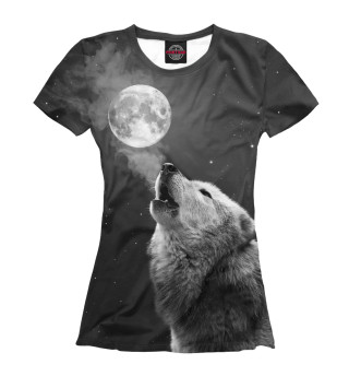 Женская футболка Волк одиночка