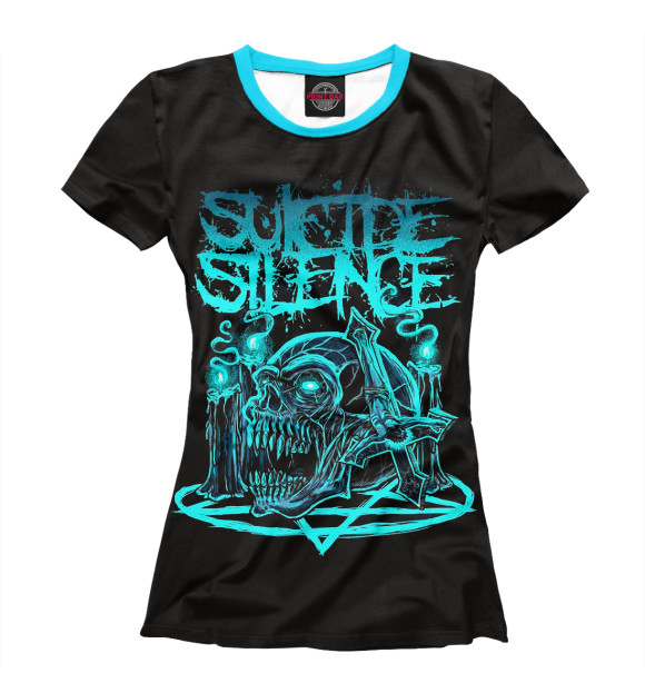 Женская футболка с изображением Suicide Silence цвета Белый