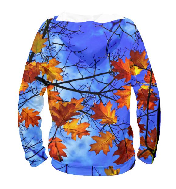 Женское худи с изображением Autumn цвета Белый
