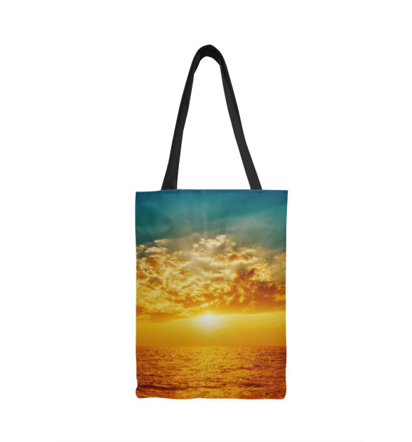 Сумка-шоппер с изображением Прекрасный морской закат цвета 