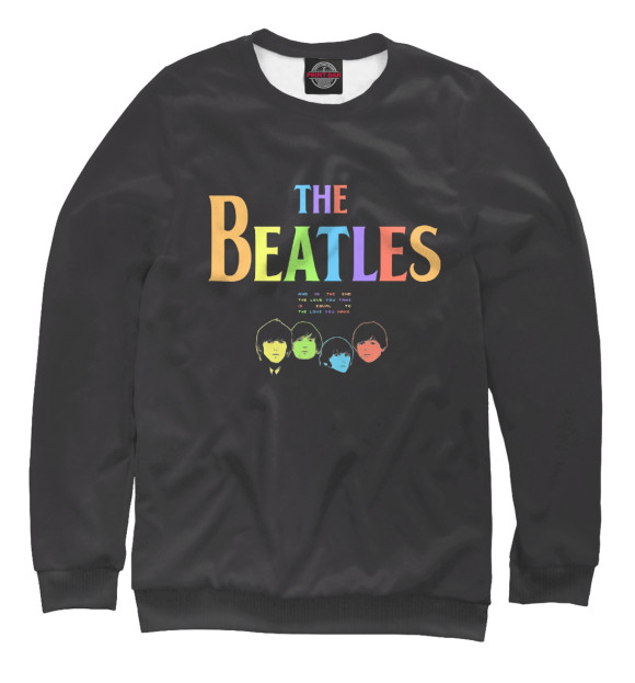 Свитшот для девочек с изображением The Beatles цвета Белый