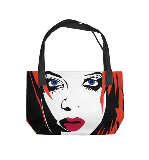 Пляжная сумка с изображением Shirley Manson Art цвета 