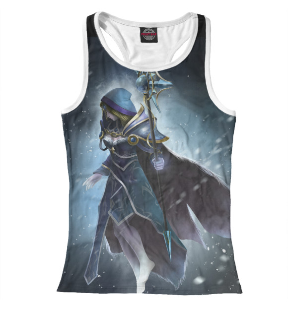 Женская майка-борцовка с изображением Crystal Maiden цвета Белый