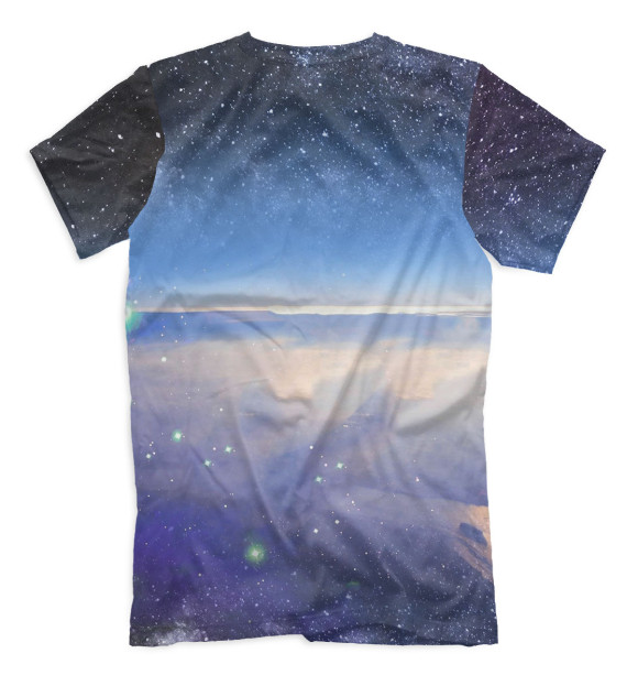 Мужская футболка с изображением Парашютист цвета Белый