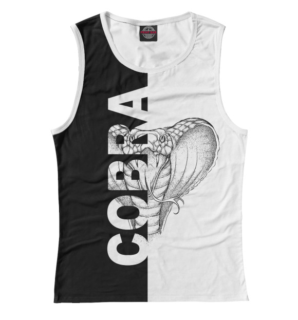 Майка для девочки с изображением Кобра цвета Белый