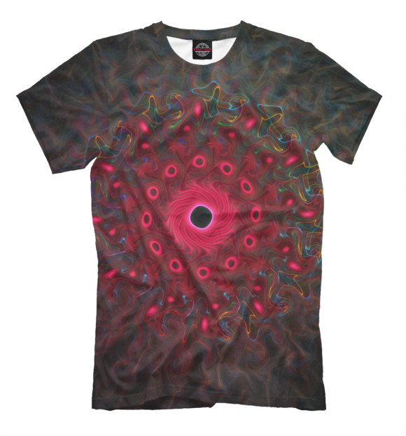 Мужская футболка с изображением Psychedelic цвета Темно-бордовый