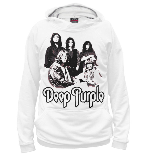 Худи для мальчика с изображением Deep Purple цвета Белый