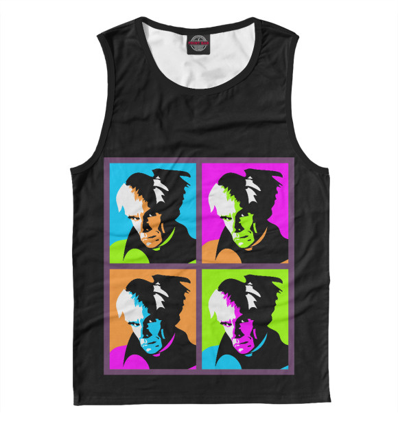 Мужская майка с изображением Энди Уорхол в стиле Энди Уорхола цвета Белый