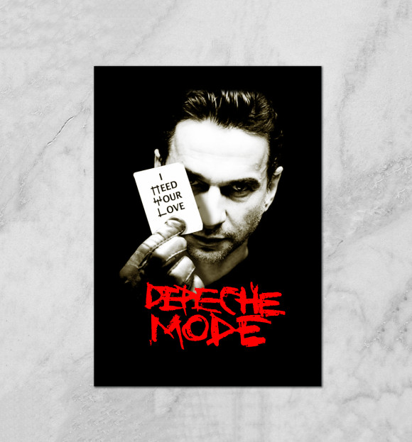 Плакат с притом Depeche Mode цвета Белый Плакат с изображением Depeche Mode цвета Белый