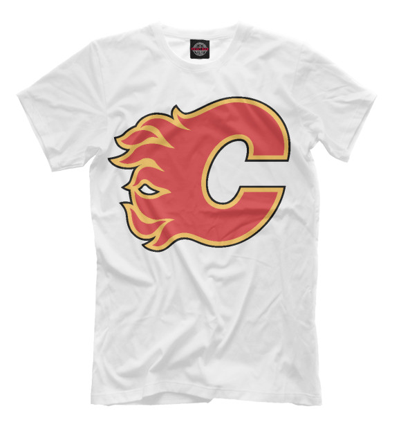 Футболка для мальчиков с изображением Calgary Flames цвета Молочно-белый