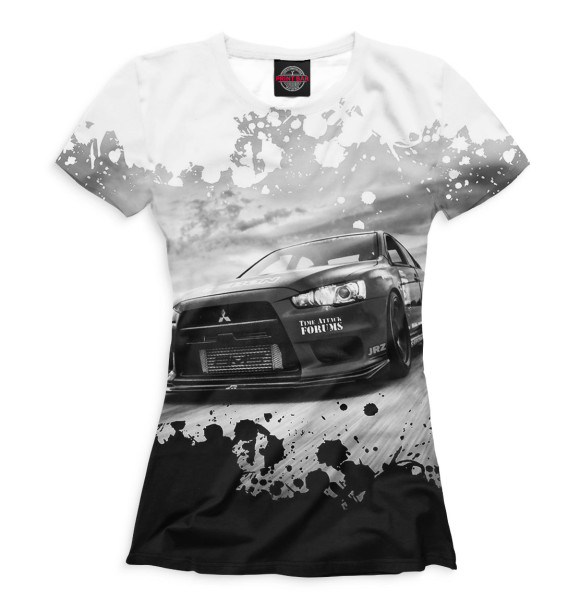 Футболка для девочек с изображением Mitsubishi цвета Белый