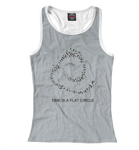 

Майки борцовки Print Bar, Белый, Time is a flat circle