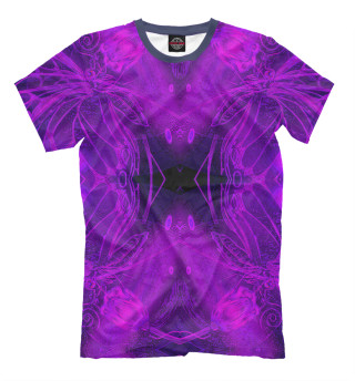 Мужская футболка Абстракция фиолетовая