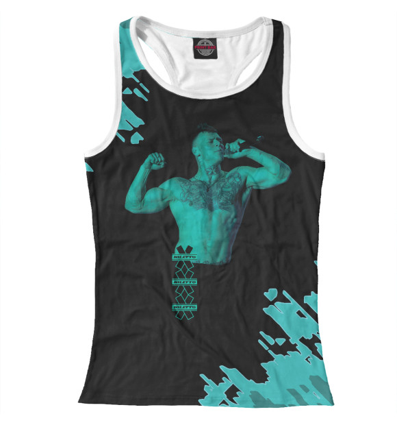 Женская майка-борцовка с изображением NILETTO цвета Белый