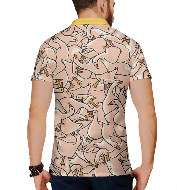 Мужское поло с притом Gussi Oglaf цвета Белый Мужское поло с изображением Gussi Oglaf цвета Белый