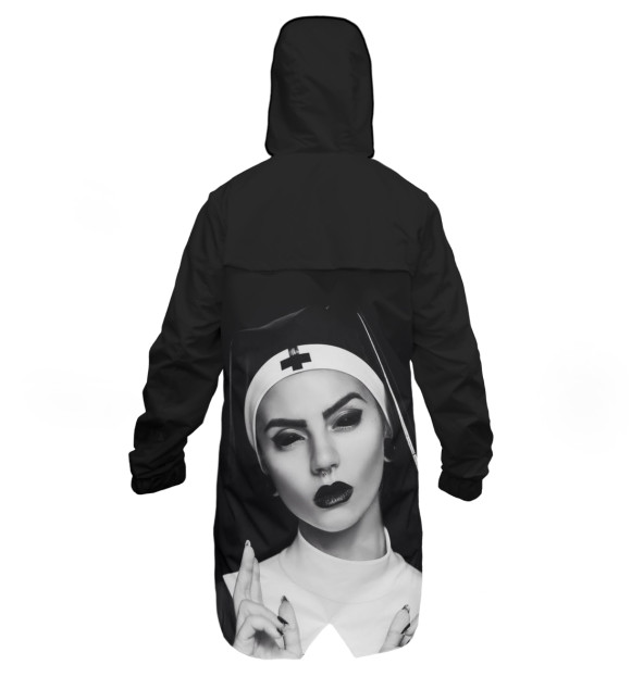 Дождевик с изображением NUN цвета Белый