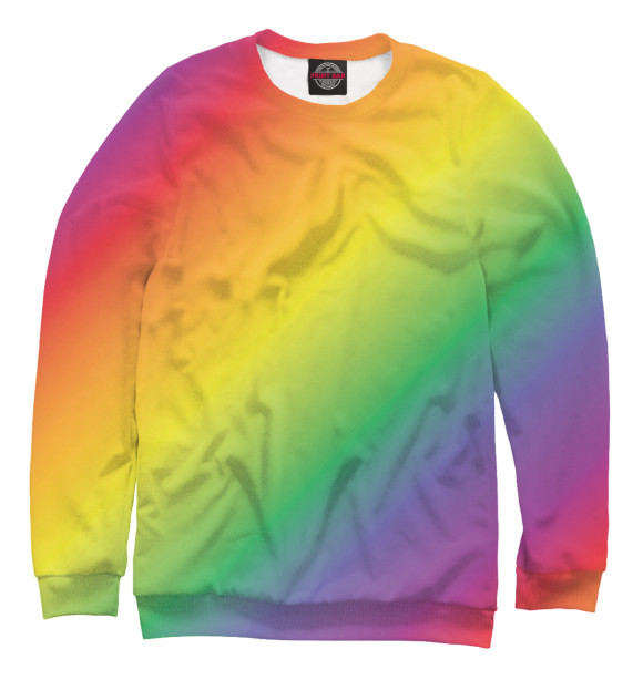 Мужской свитшот с изображением Радуга цвета Белый