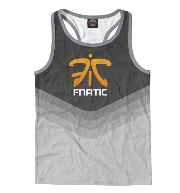 Мужская майка-борцовка с притом Fnatic Team цвета Белый Мужская майка-борцовка с изображением Fnatic Team цвета Белый