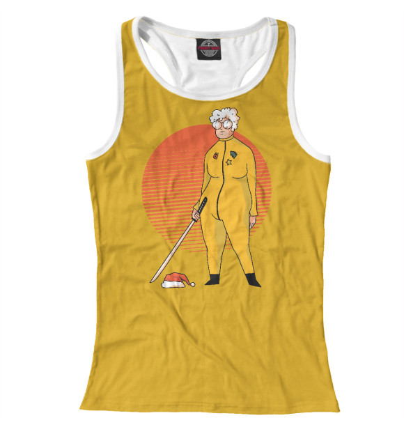 Женская майка-борцовка с изображением Убить Санту цвета Белый