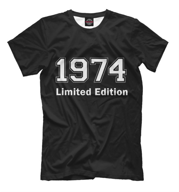 Мужская футболка с изображением Limited Edition of 1974 цвета Черный