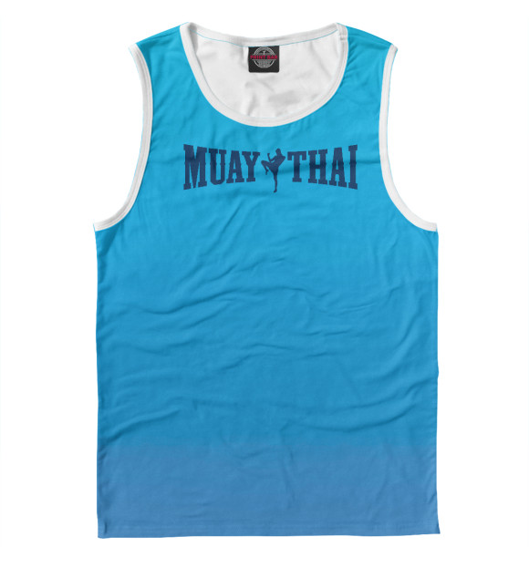 Мужская майка с изображением Muay Thai Logo цвета Белый