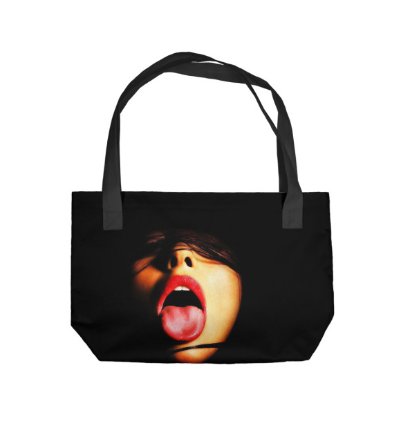 Пляжная сумка с изображением Лицо цвета 