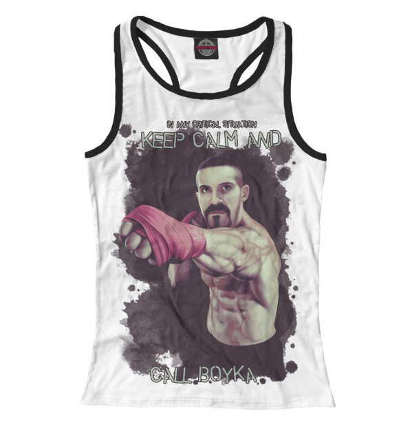 Женская майка-борцовка с изображением Неоспоримый цвета Белый