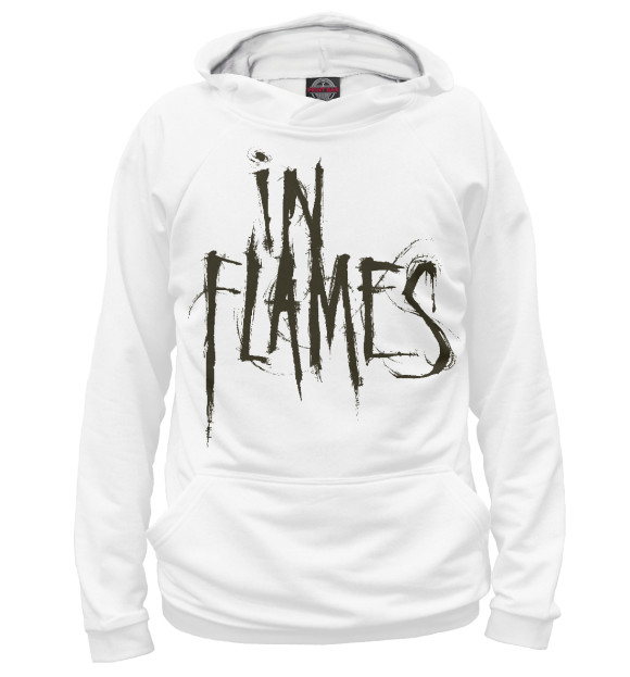 Женское худи с изображением In Flames цвета Белый