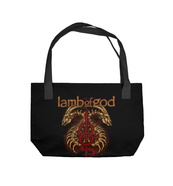 Пляжная сумка с изображением Lamb of God цвета 