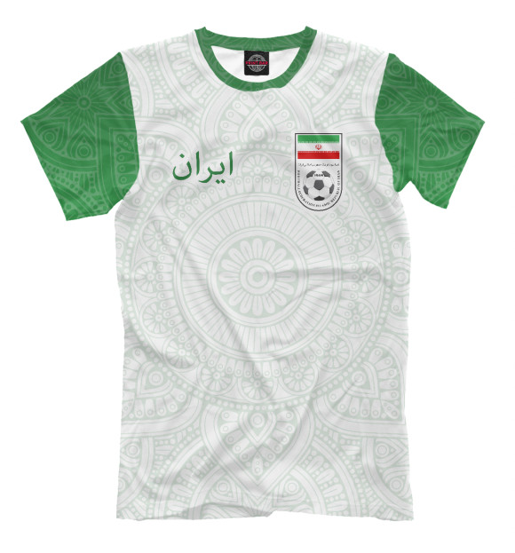Мужская футболка с изображением Иран цвета Молочно-белый